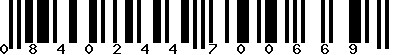 EAN-13 : 0840244700669