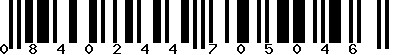 EAN-13 : 0840244705046