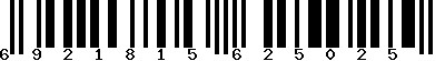 EAN-13 : 6921815625025