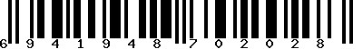 EAN-13 : 6941948702028