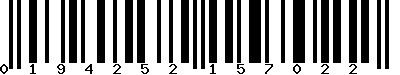 EAN-13 : 0194252157022