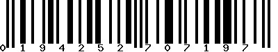 EAN-13 : 0194252707197