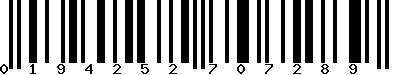 EAN-13 : 0194252707289