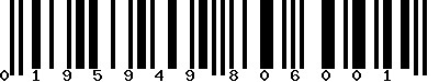 EAN-13 : 0195949806001