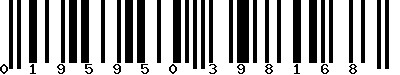 EAN-13 : 0195950398168