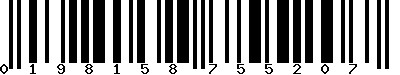 EAN-13 : 0198158755207