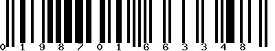 EAN-13 : 0198701663348