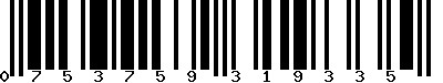 EAN-13 : 0753759319335