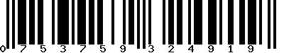 EAN-13 : 0753759324919