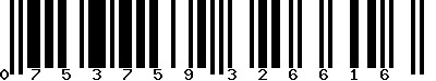 EAN-13 : 0753759326616