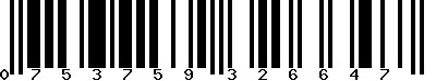 EAN-13 : 0753759326647