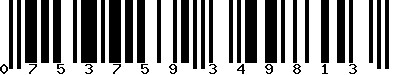 EAN-13 : 0753759349813