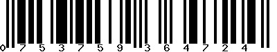 EAN-13 : 0753759364724