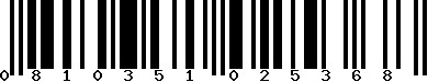 EAN-13 : 0810351025368