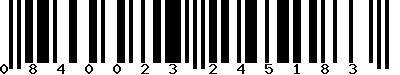 EAN-13 : 0840023245183