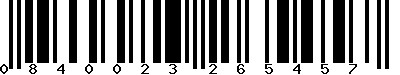 EAN-13 : 0840023265457 EAN-13 : 0840023265457