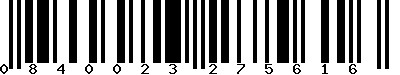 EAN-13 : 0840023275616
