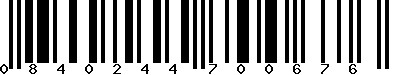 EAN-13 : 0840244700676