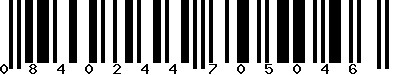 EAN-13 : 0840244705046