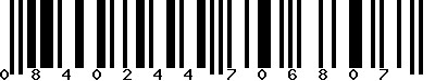 EAN-13 : 0840244706807