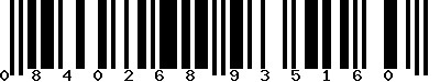 EAN-13 : 0840268935160