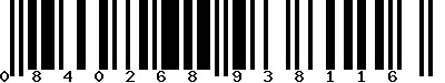 EAN-13 : 0840268938116