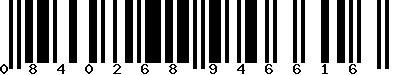 EAN-13 : 0840268946616