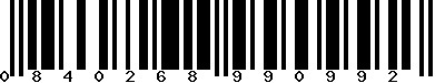 EAN-13 : 0840268990992
