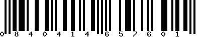 EAN-13 : 0840414657601