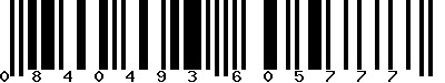 EAN-13 : 0840493605777