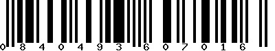 EAN-13 : 0840493607016