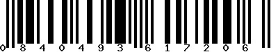 EAN-13 : 0840493617206