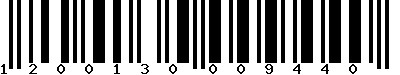 EAN-13 : 1200130009440