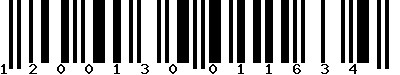 EAN-13 : 1200130011634
