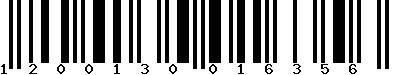 EAN-13 : 1200130016356