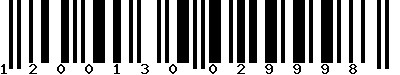 EAN-13 : 1200130029998