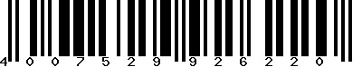 EAN-13 : 4007529926220 EAN-13 : 4007529926220