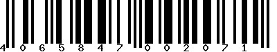 EAN-13 : 4065847002071 EAN-13 : 4065847002071