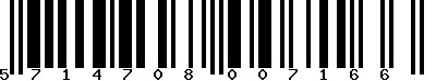EAN-13 : 5714708007166