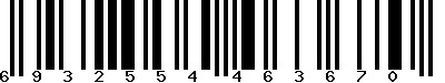 EAN-13 : 6932554463670 EAN-13 : 6932554463670