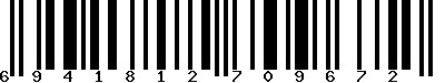 EAN-13 : 6941812709672