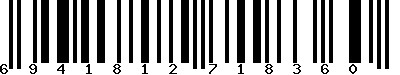 EAN-13 : 6941812718360 EAN-13 : 6941812718360