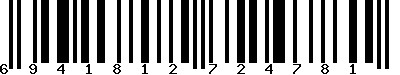 EAN-13 : 6941812724781