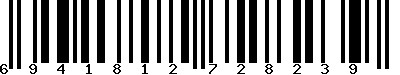 EAN-13 : 6941812728239