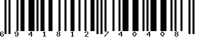 EAN-13 : 6941812740408
