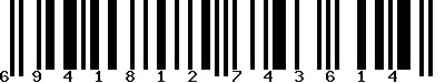 EAN-13 : 6941812743614