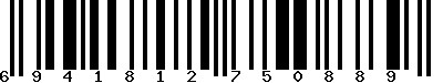 EAN-13 : 6941812750889