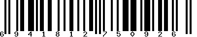 EAN-13 : 6941812750926