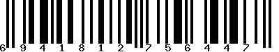EAN-13 : 6941812756447
