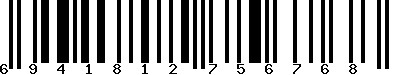 EAN-13 : 6941812756768